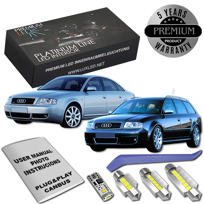 Zestaw LED Oświetlenie Wnętrza Audi A6 C5 Canbus