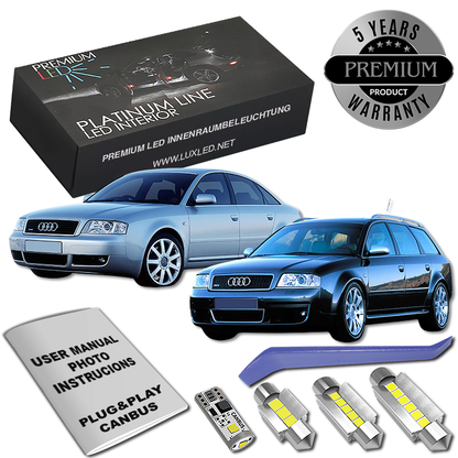 Zestaw LED Oświetlenie Wnętrza Audi A6 C5 Canbus