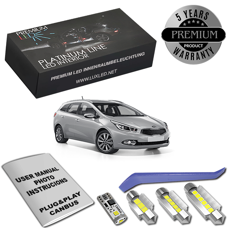 Zestaw LED Oświetlenie Wnętrza KIA Ceed JD kombi Canbus